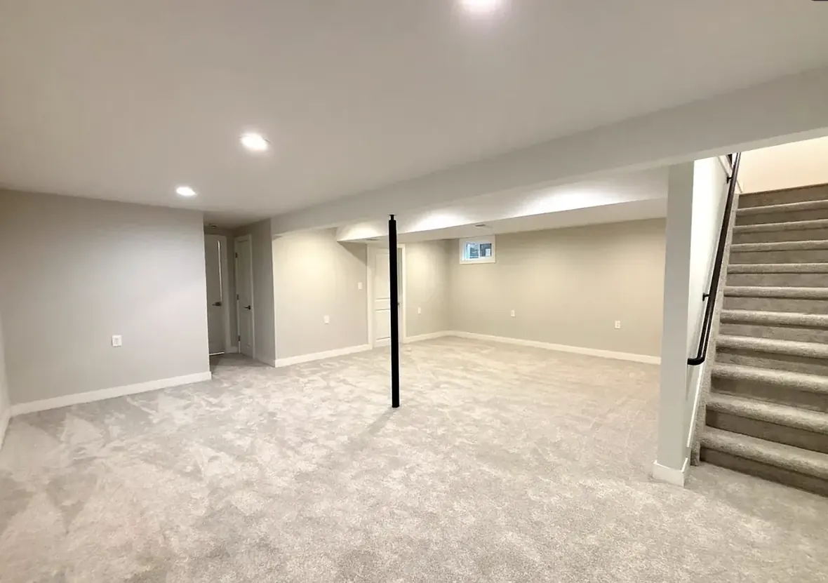 The same basement later, renovated