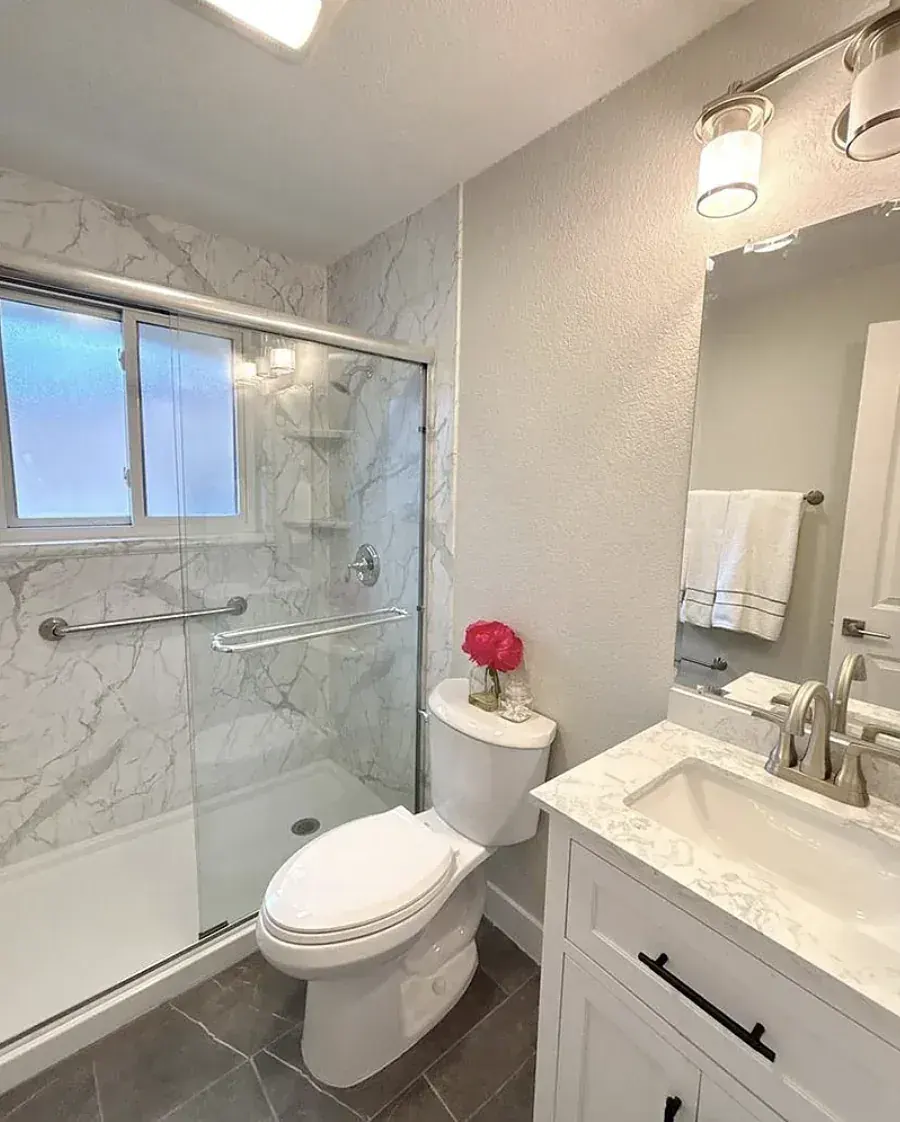 The same bathroom later, renovated
