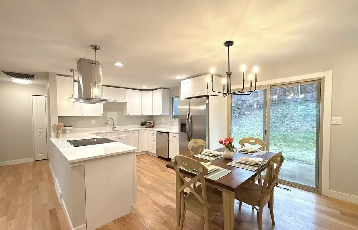 The same kitchen later, renovated