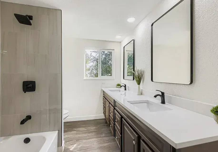 The same bathroom later, renovated
