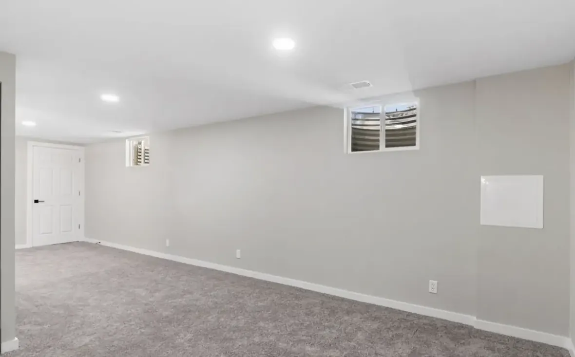 The same basement later, renovated