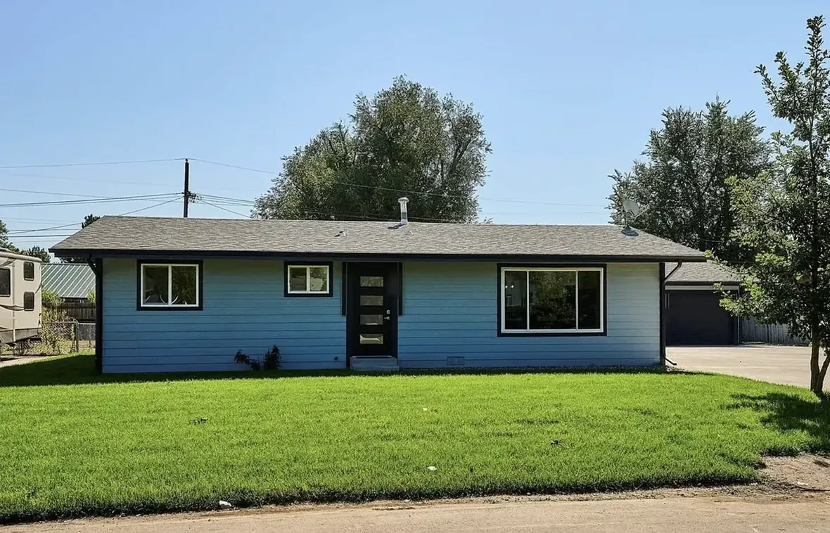The same front exterior later, renovated